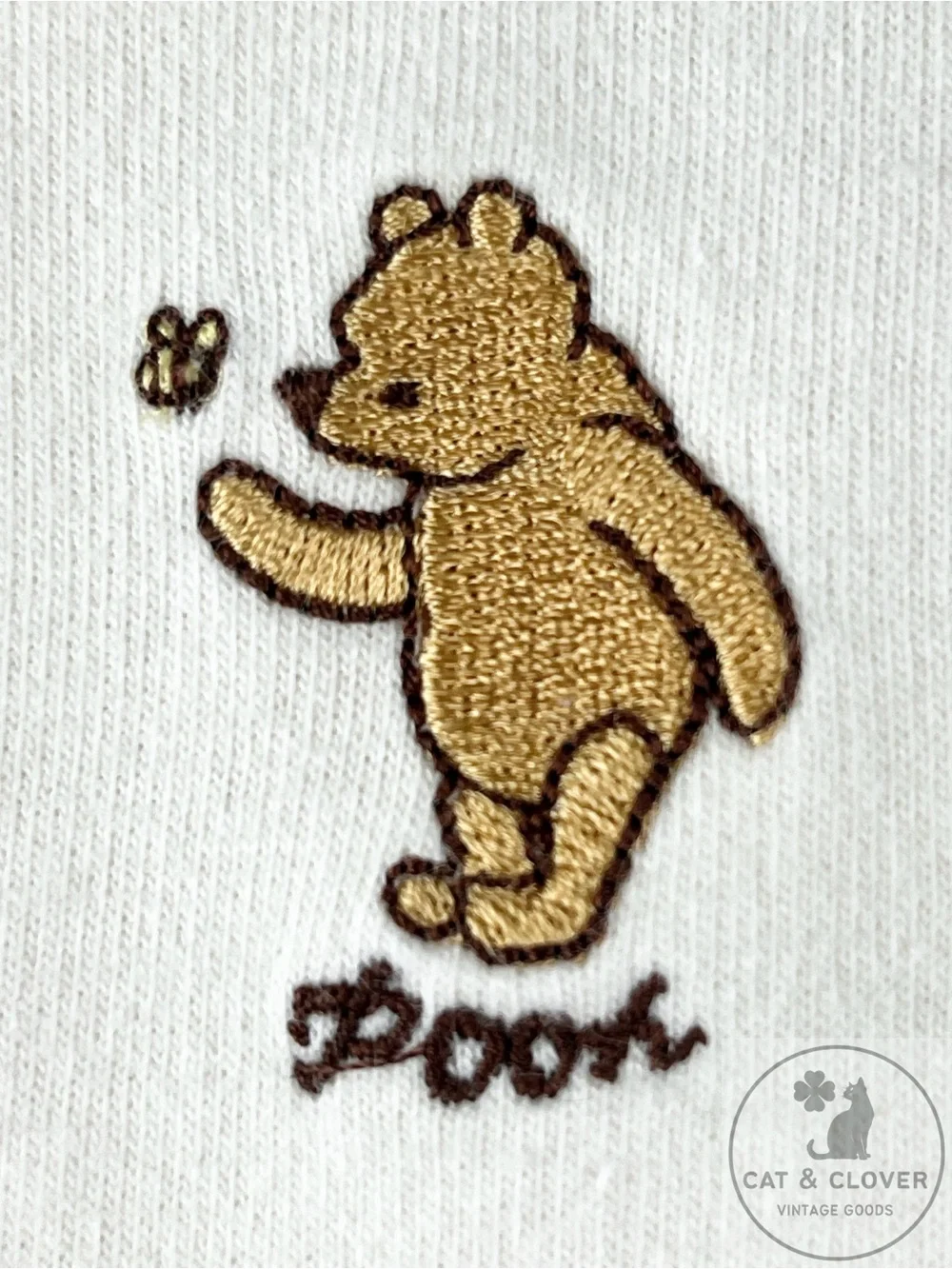 Classic Pooh Vintage Disney Heyman Corp Cream Cotton Embroidered Baby Romper 6M